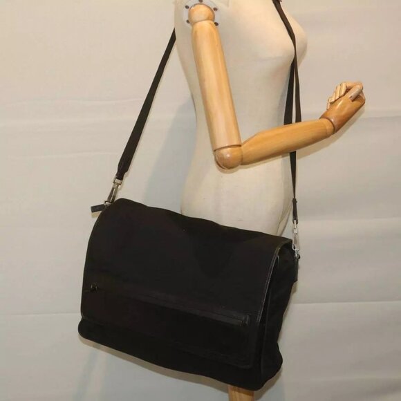 GUCCI Shoulder Bag Nylon Black Auth - Picture 2 of 15